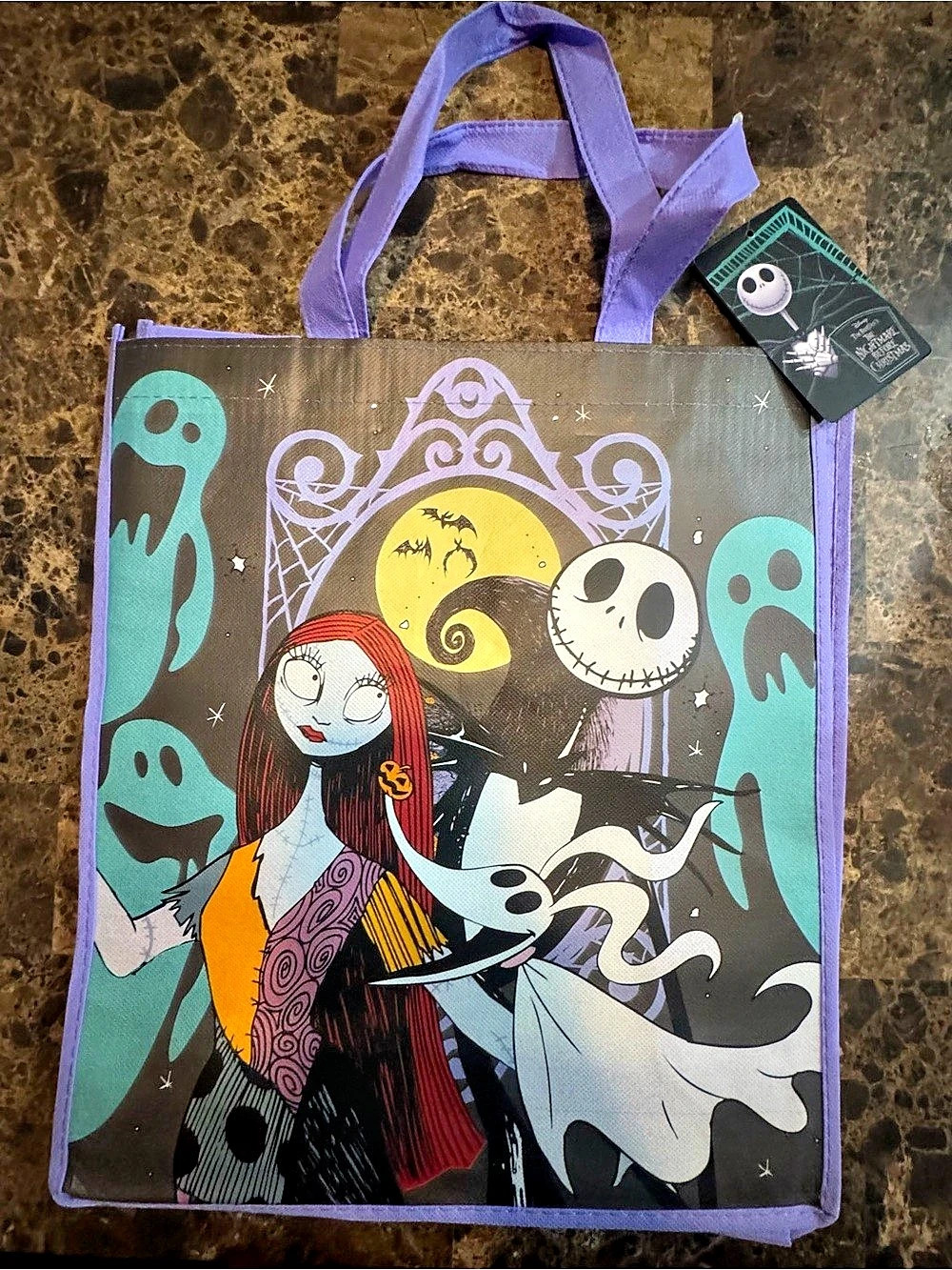 Disney The Nightmare Before Christmas Tote in Purple & Black NWT